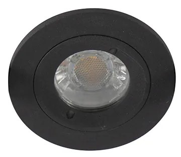 6 darabos modern, fekete, kerek, süllyesztett spotlámpa szett IP44 - Xena