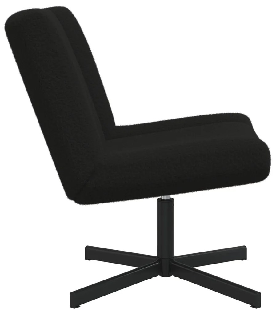 Forgószék Fekete 63 x 75 x 76 cm Báránybőr