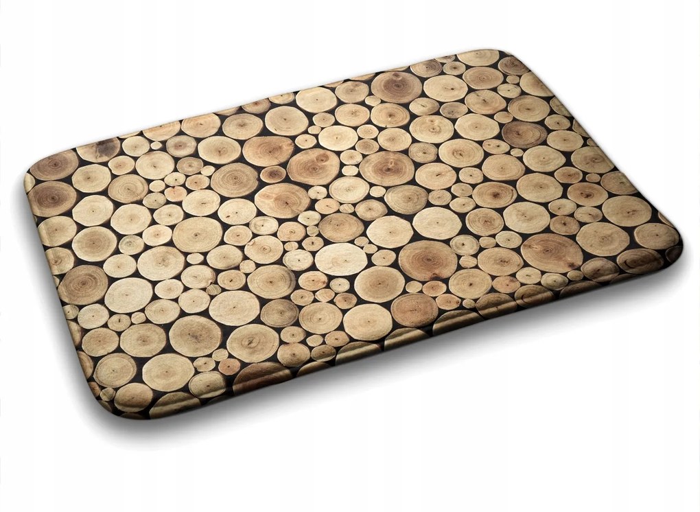 Fürdőszobaszőnyeg puha fa rönkök 75x45 cm