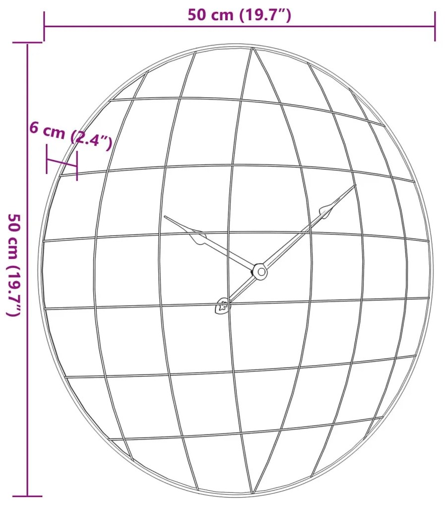 sárga és fekete szerelt fa falióra Ø50 cm