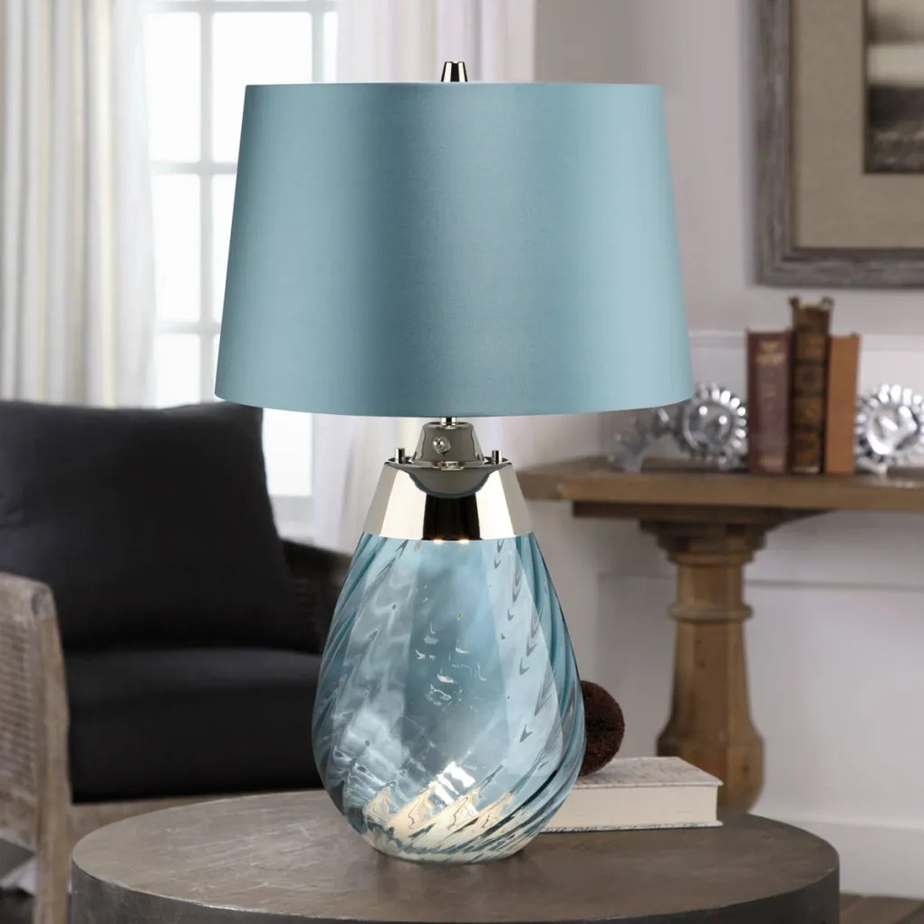 Elstead Lighting LENA LENA-TL-L-BLUE Asztali lámpa 1x60W/E27+7W/GU10 3000K 620LM