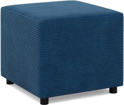 Zeus puff, kordbársony, 50x50, kék