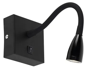 Modern rugalmas fali lámpa fekete LED-del - Flex
