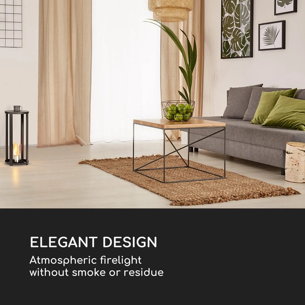 Blumfeldt Fiamme Cilindro, etanol lámpások, 2 darabos készlet, rozsdamentes acél égő, 0,3 liter, égési idő 4 óra