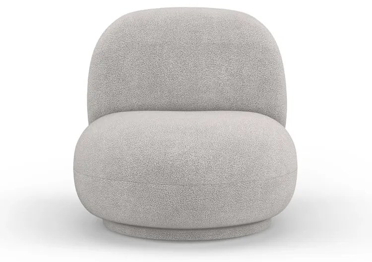 Világosszürke buklé fotel Chuck – Micadoni Home