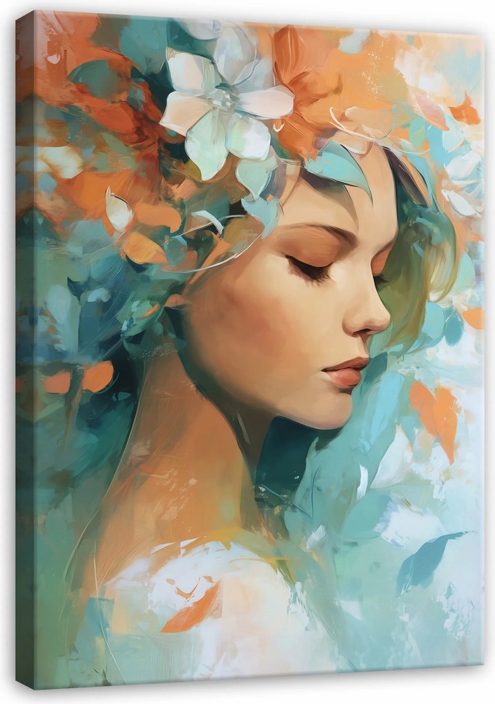 Vászonkép Absztrakt Női Arc A Hálószobába Konyha Nappali Vászonkép 120x80