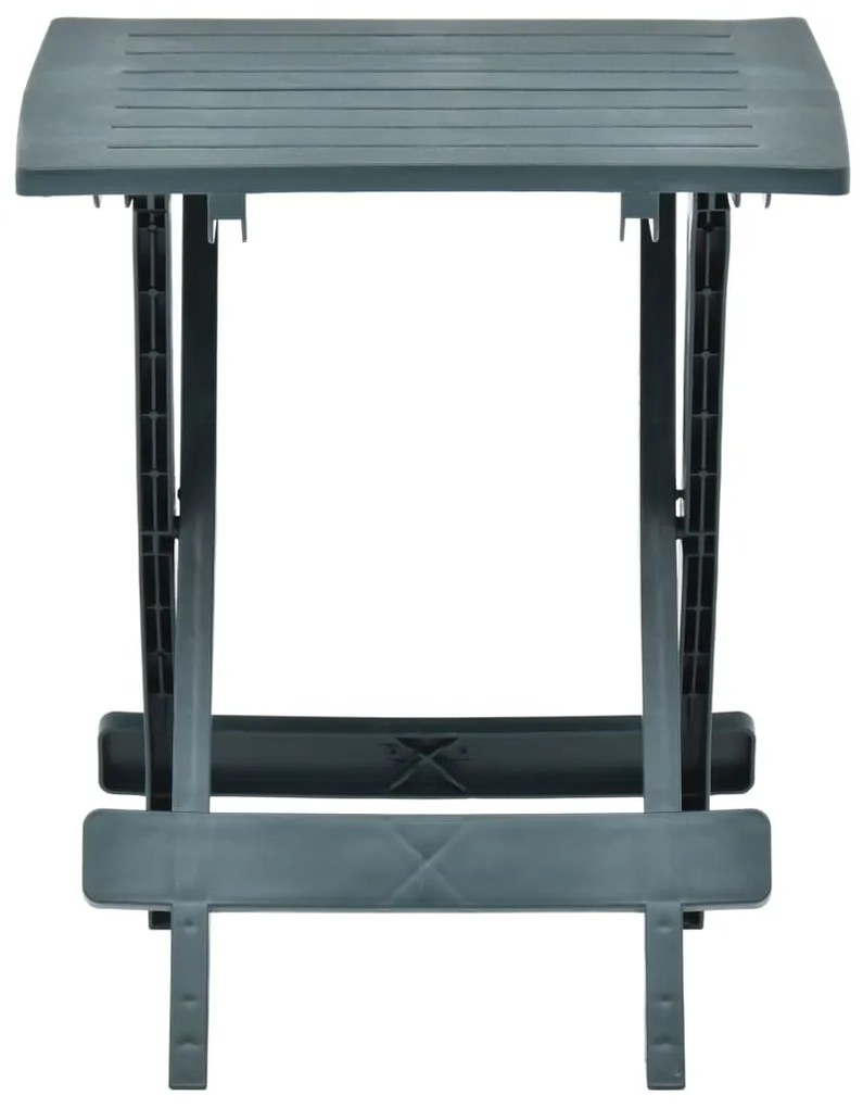 vidaXL zöld műanyag összecsukható kerti asztal 45 x 43 x 50 cm