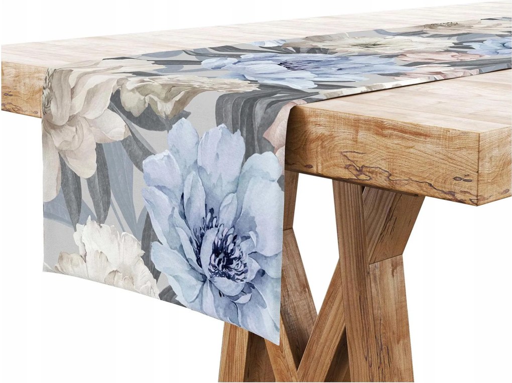 Asztalterítő 40x240 Virágok Kék 9249