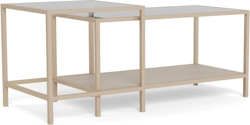 Szürke acél dohányzóasztal szett 2 db-os 50x90 cm Seaford – Actona