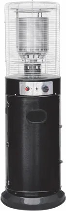 HOME FG135 hordozható gáz teraszfűtő, max. 12 kW, kerekes, rozsdamentes égőfej, elektromos gyújtás