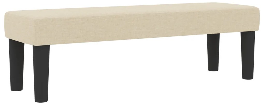 Box Spring ágy matraccal és paddal, krém 200x200 cm szövet