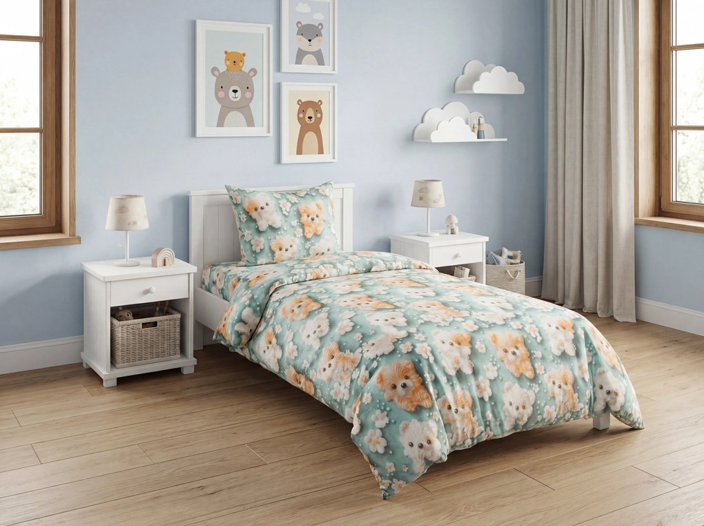 Gyermek mikroszálas ágyneműhuzat PUPPIFLORA színes Ágyneműhuzat mérete: 70 x 80 cm | 140 x 200 cm