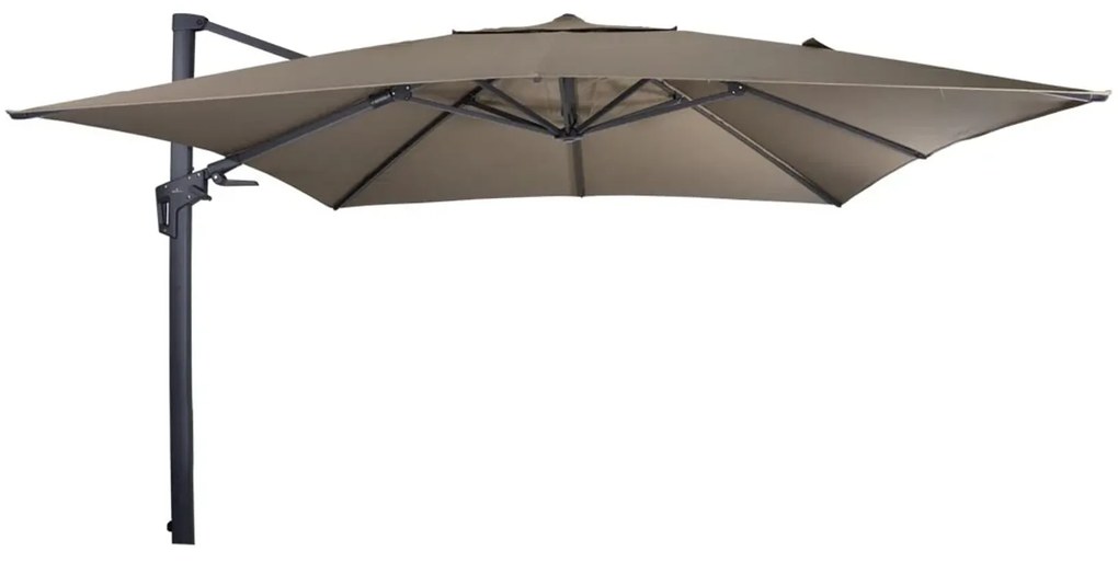 Virgo Flex napernyő 3x3 m szürke-barna + keresztállvány