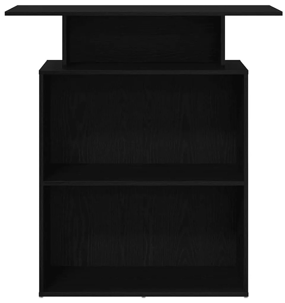 fekete, rétegelt fa recepciós asztal 100 x 40 x 104 cm