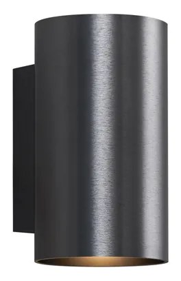 Modern fali lámpa antracit kerek 2 fényforrású GU10 50mm - Sandy