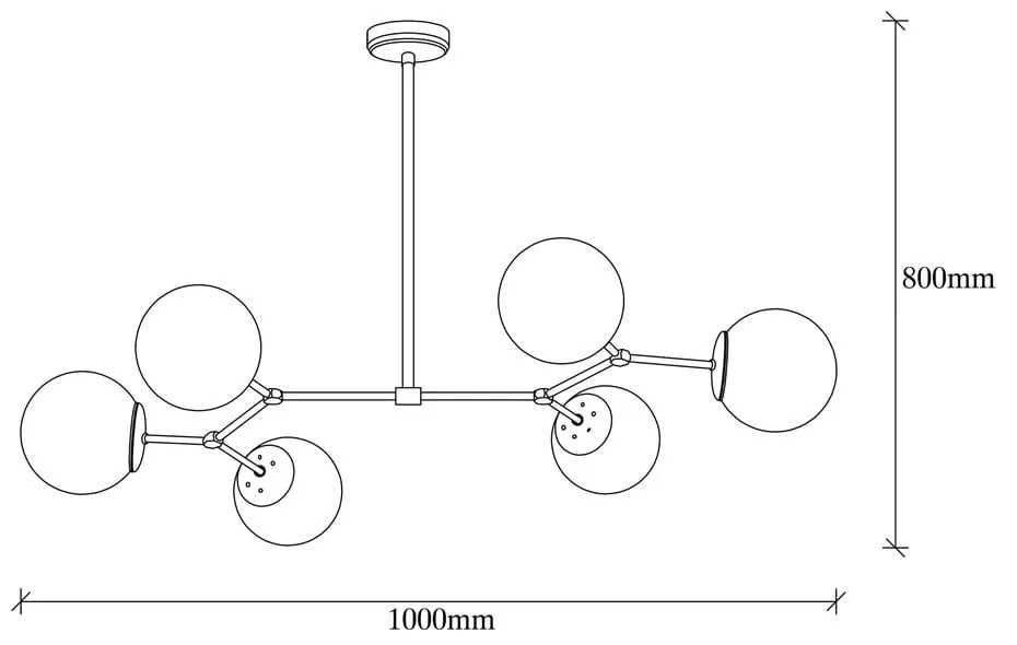 Damar Horizontal fehér-aranyszín függőlámpa 6 izzóval - Opviq lights