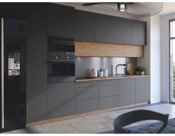 LANGEN D60Z mosogató szekrény artisan tölgy / matt szürke jobbos kivitel