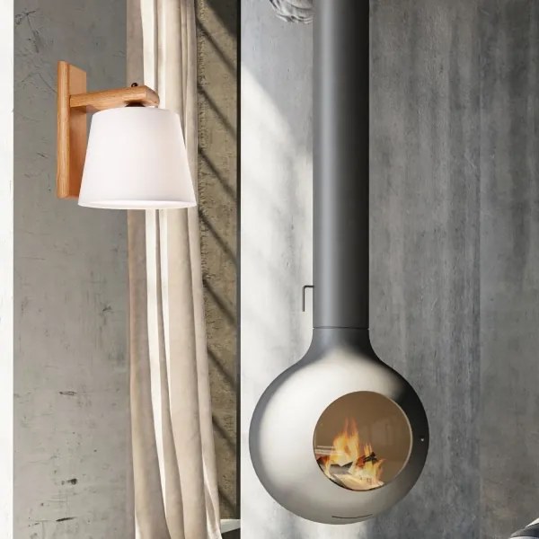 Fali lámpa 1xE27/60W/230V tölgy mintával