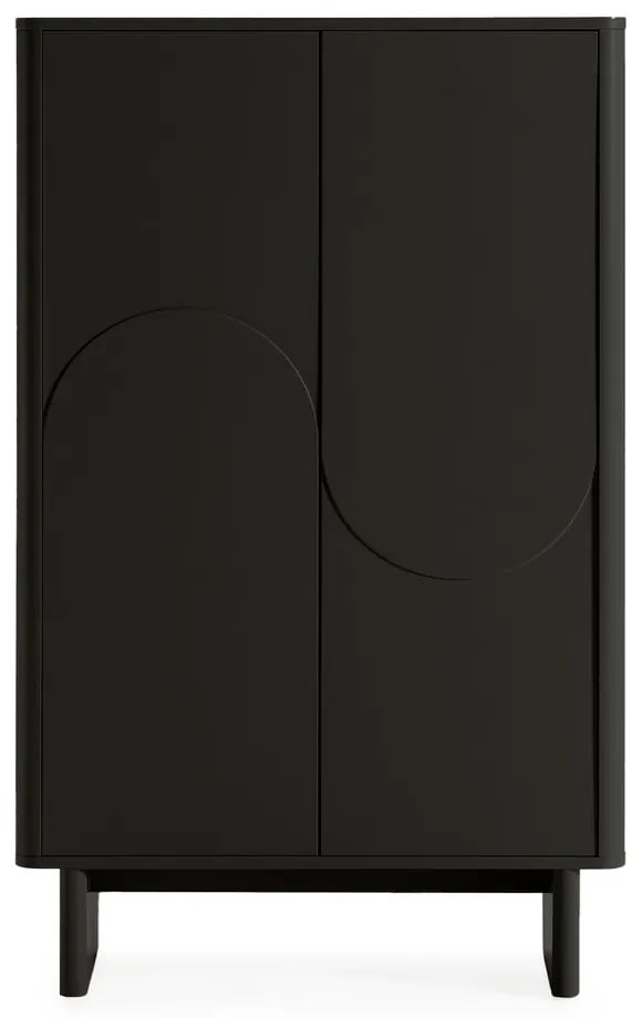 Fekete szekrény 80x130x40 cm Solei – MOME