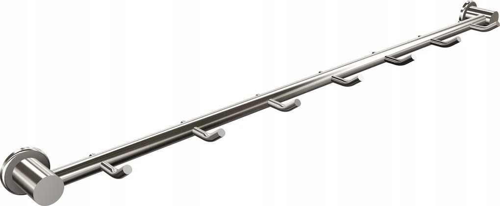 Fürdőszobai akasztó 7 kampós rozsdamentes acél csapokhoz Króm