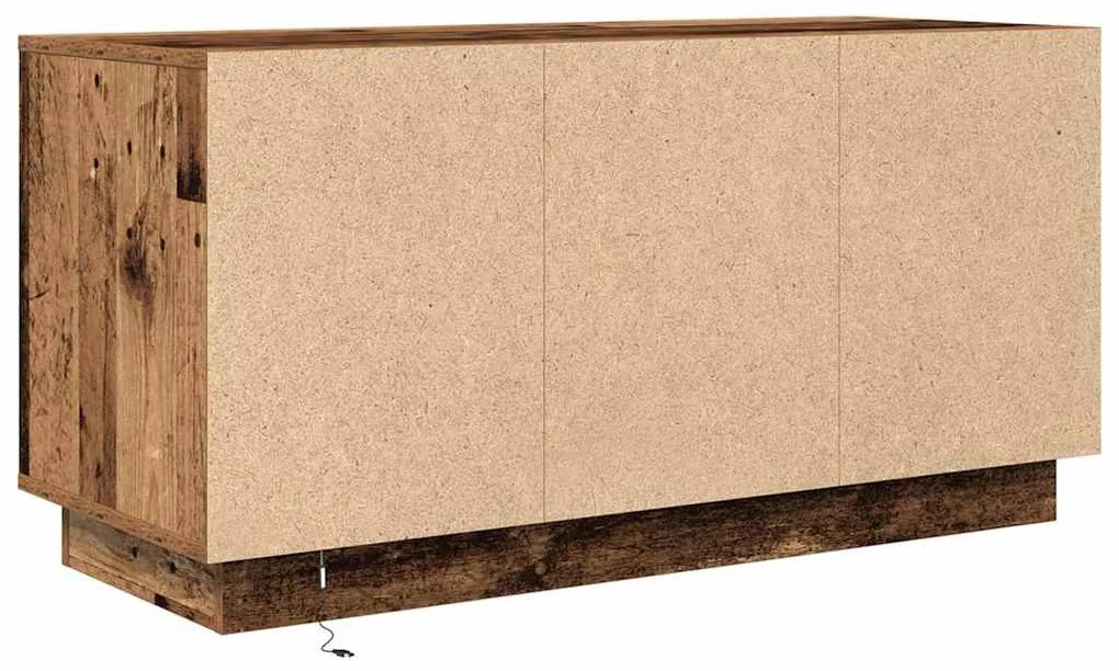 antik fa színű TV-szekrény LED-lámpákkal 100x41x50 cm