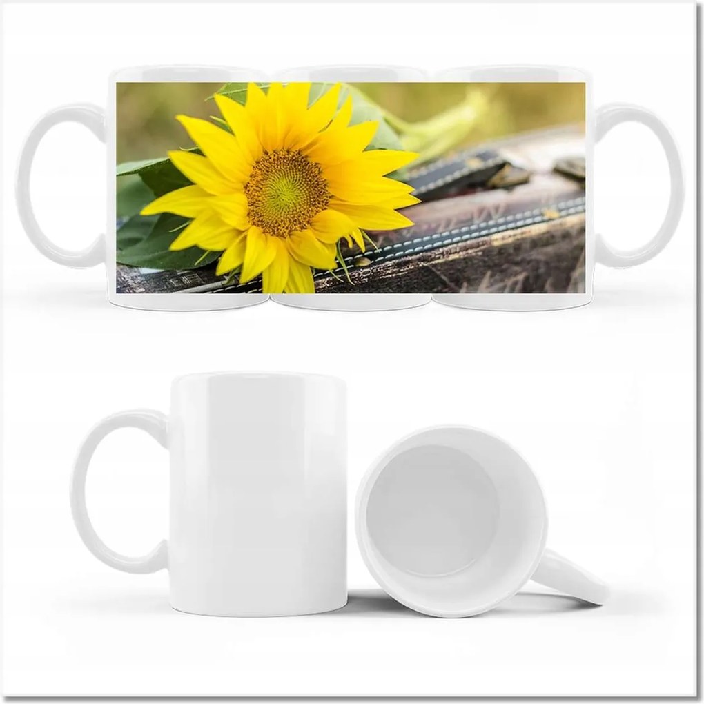 Fotó bögre Napraforgó a bőröndön