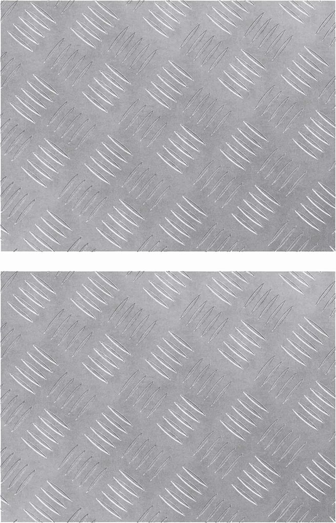 vidaXL Lépcsőfok Négyszögletes 2 pcs Ezüst 40 x 30 cm Alumínium