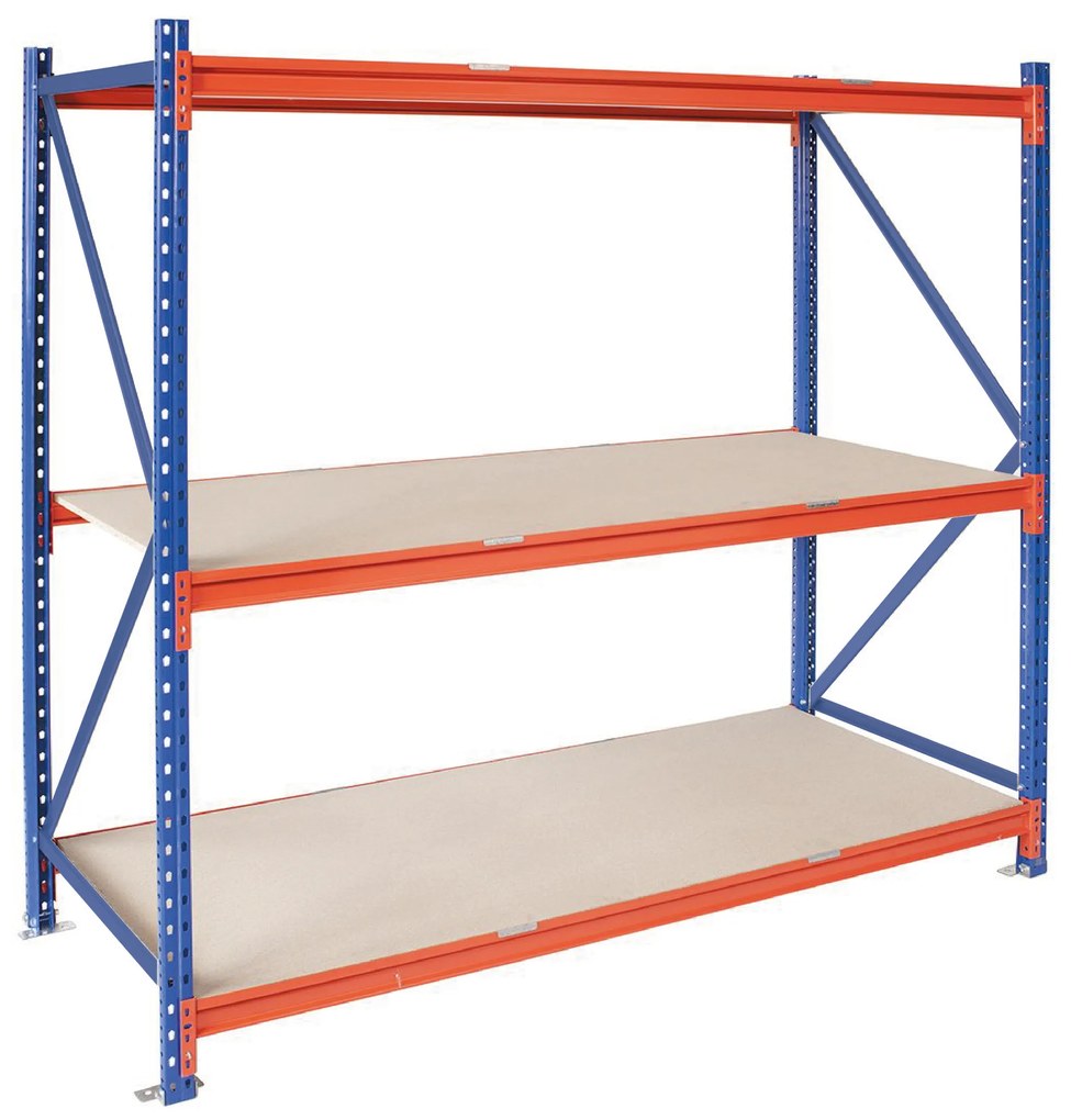 Végtelen IPARI Salgó polc 4 szint 2000 x 2225 x 1000, 2700 kg-os teherbírással – alap egység