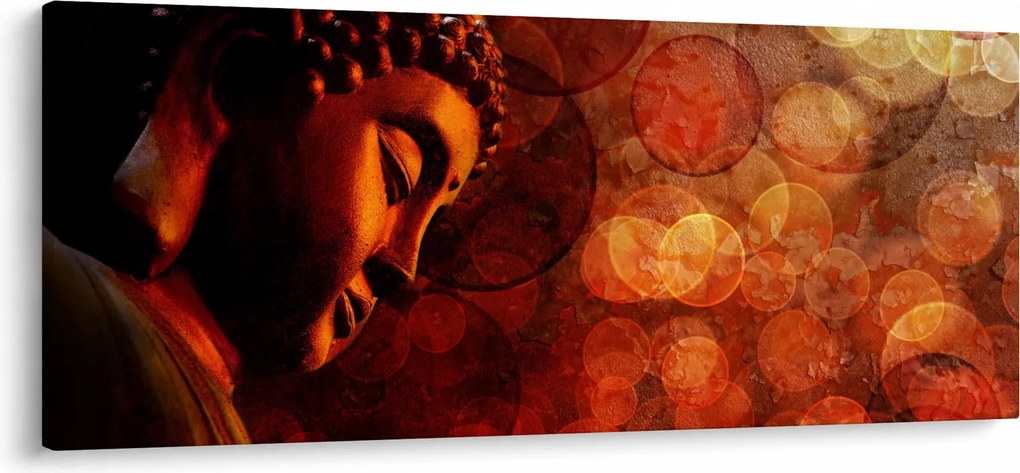 Kép - Buddha piros tónusokkal (120x50 cm)
