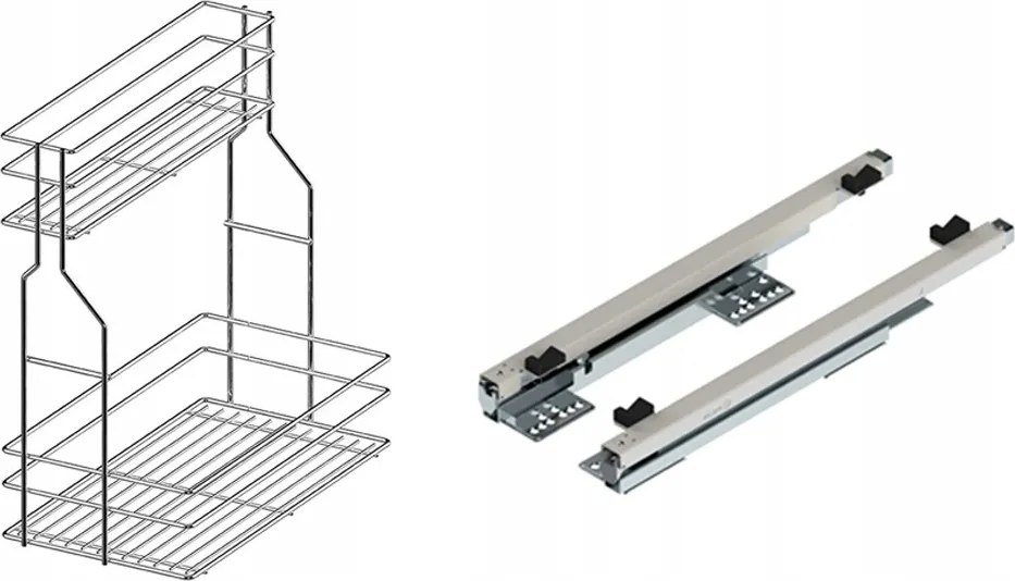 Cargo mosószertartó szekrény 30cm Króm hatás csendes ház Rejs a csuklópánt alatt
