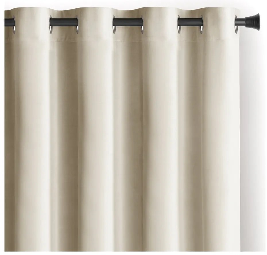 Bézs bársony dimout (részleges sötétítő) függöny 140x245 cm Eyelets – Restilo