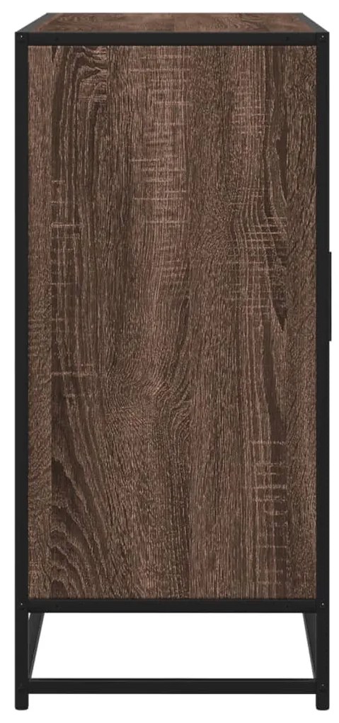 barna tölgy színű szerelt fa tálalószekrény 92 x 35 x 76 cm