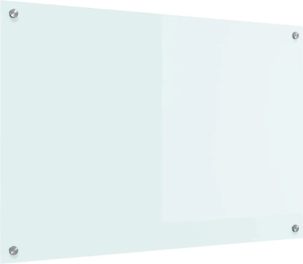 vidaXL Konyhai splashback Fehér 90 x 60 cm edzett üveg