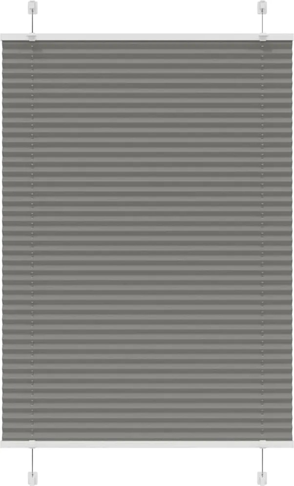 vidaXL pliszírozott redőny antracit 85x150 cm szövetszélesség 84,4 cm