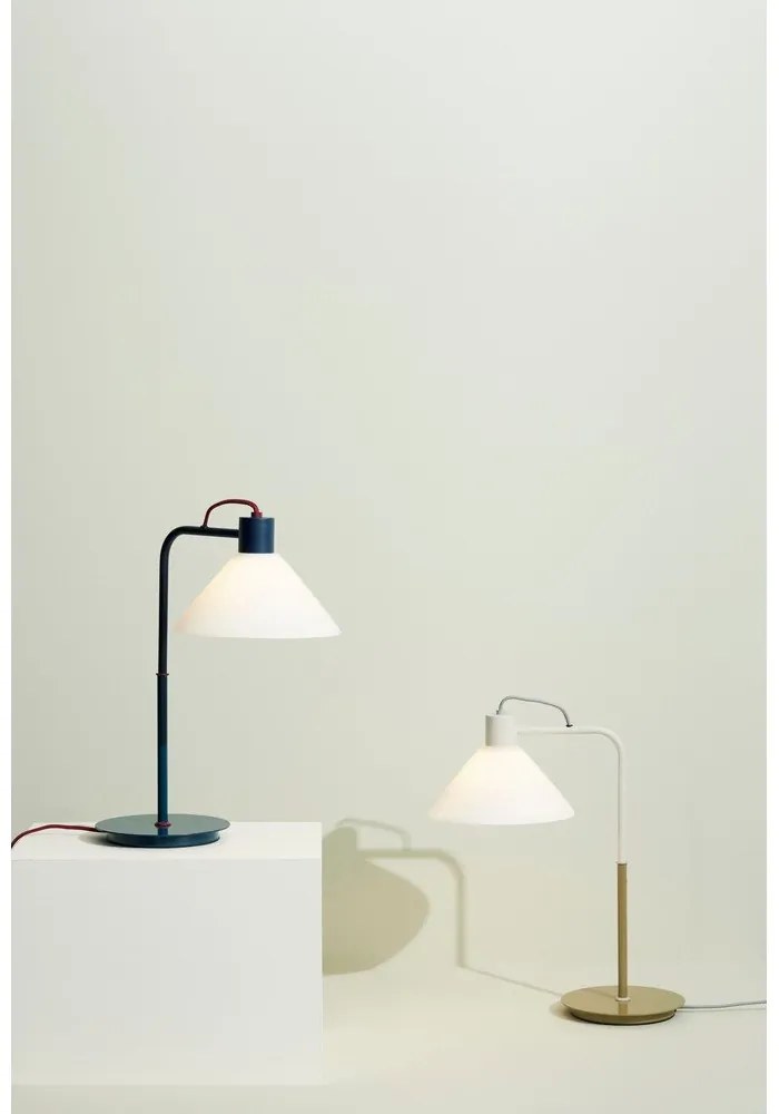 Fehér asztali lámpa üveg búrával (magasság 44 cm) Spot – Hübsch