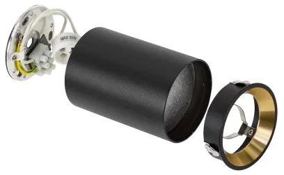 Spotlámpa CHLOE 1xGU10/35W/230V kerek fekete/arany