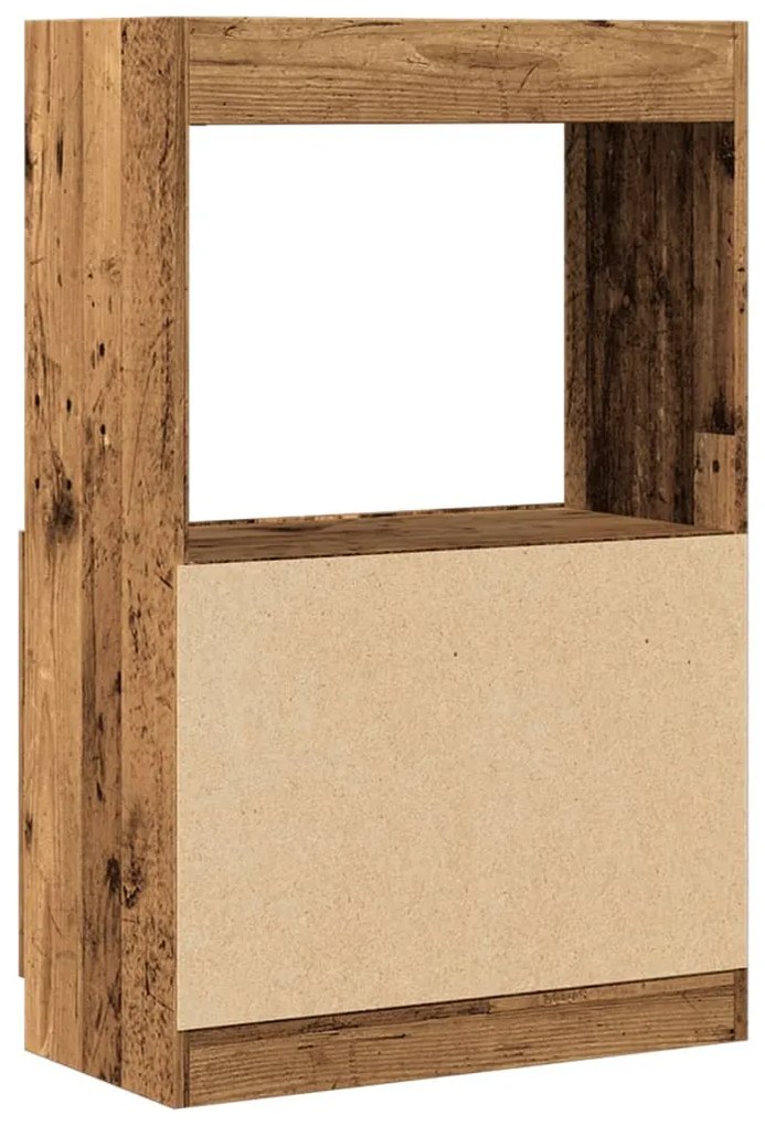 antik fa színű szerelt fa magasszekrény 63 x 33 x 100 cm