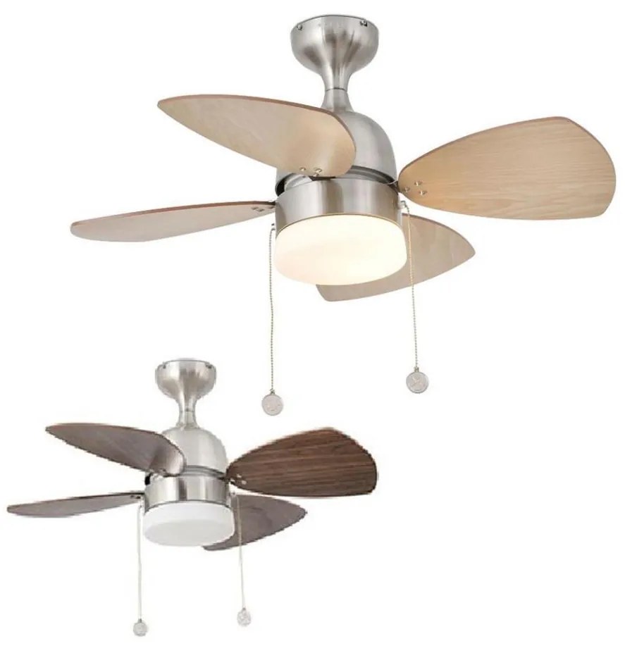 FARO Barcelona FARO 33706 - Mennyezeti ventilátor MEDITERRÁNEO 1xE14/8W/230V króm/szürke FA33706