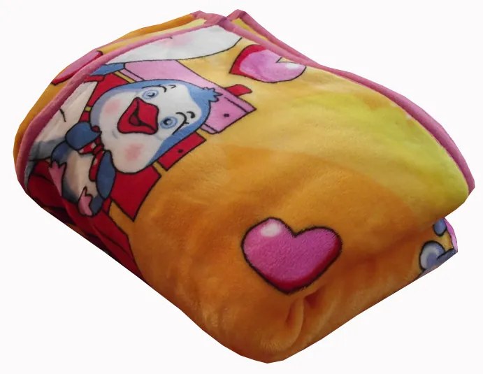 Bubu és Lulu Gyerek Pléd Ágytakaró Narancs 100 x 140 cm