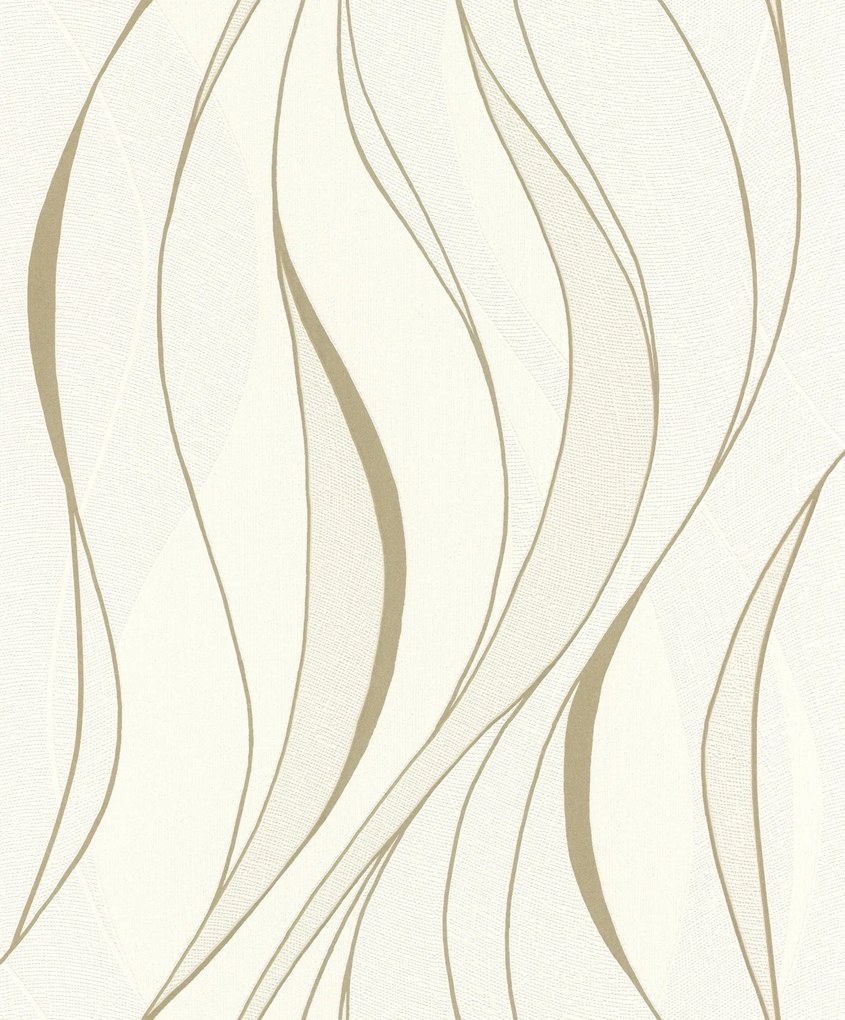 Vinyl tapéta flizelin hullámok bézs Divat strapabíró
