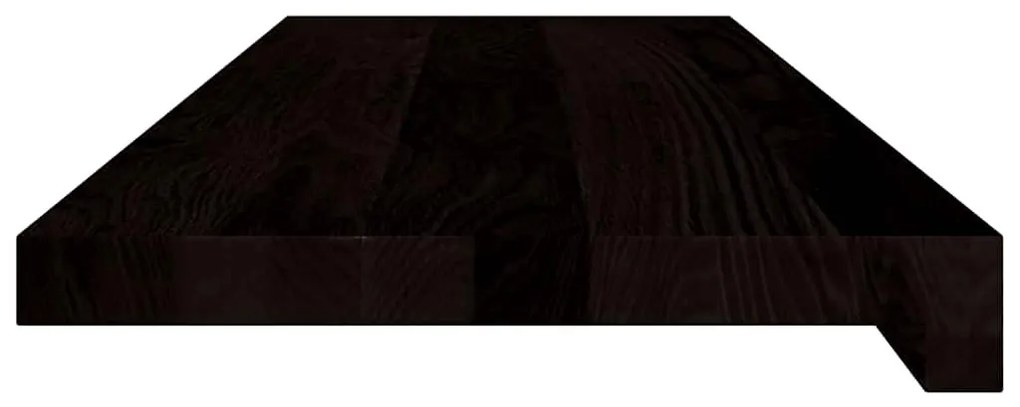 lépcsőfokok 2 db Sötétbarna 80x30x2 cm tömör fa tölgyfa