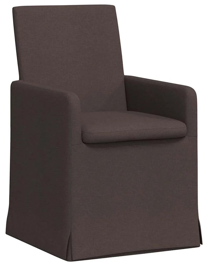 Étkező Székek 2 pcs sötétbarna 57 x 67 x 95 cm szövet