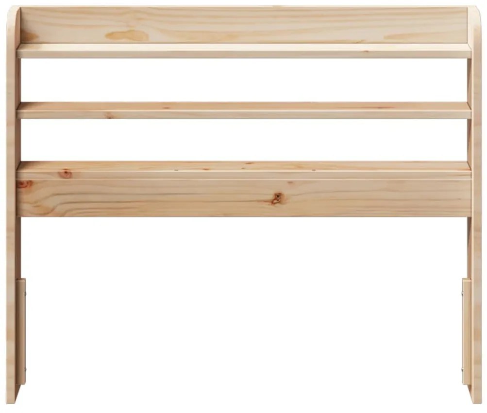 tömör fenyőfa fejtámla polccal 75 cm