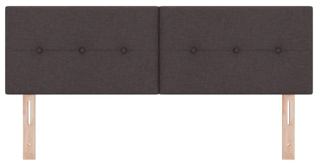 LED Fejtámla Gombbal Tűzött Sötétbarna 80 cm Textil