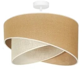 Duolla - Felületre szerelhető csillár YUTE CELLO 1xE27/15W/230V átm. 45 cm barna/szürke