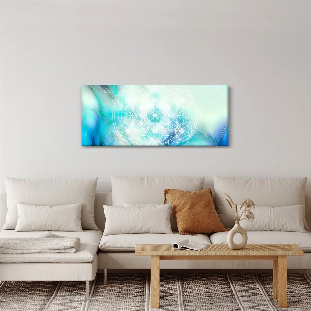Kép - Merkaba türkiz háttérrel (120x50 cm)