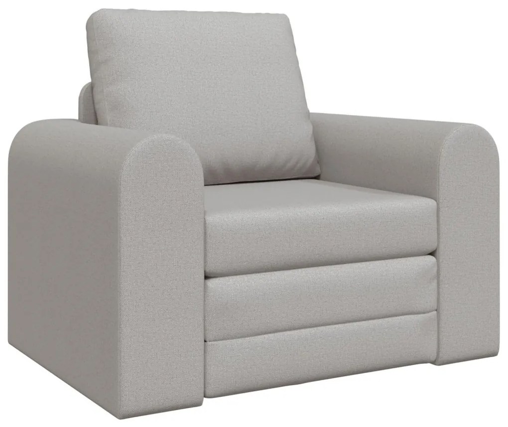 Padlós Sofa Ágy 2 az 1-ben Felhőszürke 98x71x83 cm Textil