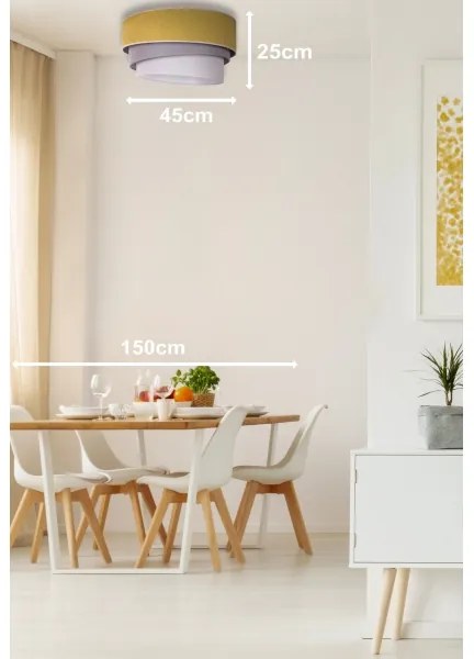 Duolla - Mennyezeti lámpa TRIO 1xE27/15W/230V d. 45 cm sárga/szürke/fehér