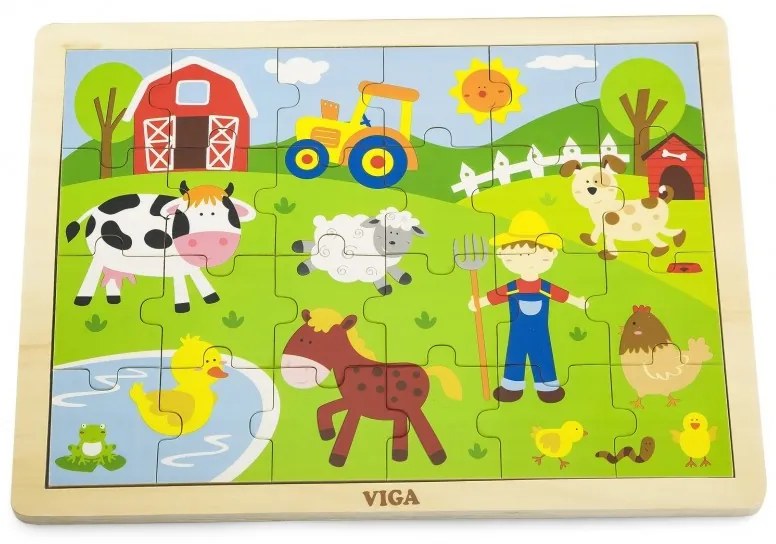 Fa puzzle - élet a tanyán 24 db