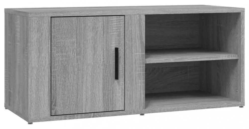 2 db szürke sonoma színű szerelt fa TV-szekrény 80x31,5x36 cm